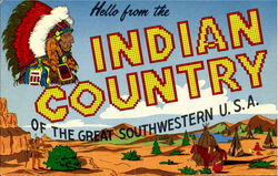 Hello From The Indiana Country Postcard