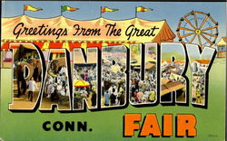 Greetings From The Great Danbury Fair Connecticut Postcard Postcard