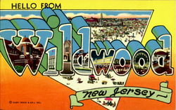 Hello From Wildwood Postcard