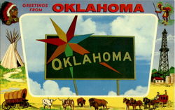 Greetings From Oklahoma Postcard