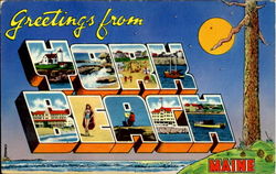 Greetings From York Beach Postcard