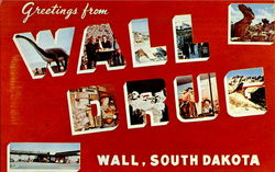 Greetings From Wall Drug Postcard