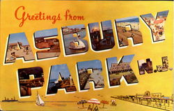 Greetings From Asbury Park New Jersey Postcard Postcard