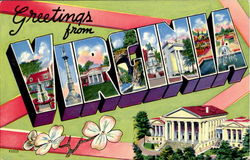 Greetings From Virginia Postcard