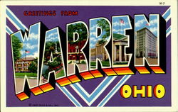 Greetings From Warren Ohio Postcard Postcard