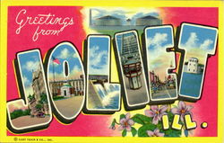 Greetings From Joliet Illinois Postcard Postcard