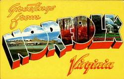 Greetings From Norfolk Virginia Postcard Postcard