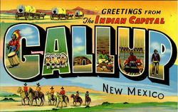 Greetings From The Gallup New Mexico Postcard Postcard