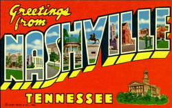 Greetings From Nashville Postcard