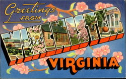 Greetings From Winchester Virginia Postcard Postcard