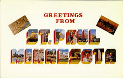 Greetings From St. Paul Postcard