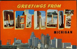 Greetings From Detroit Postcard
