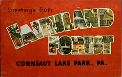 Greetings From Fairyland Forest, Conneaut Lake Park Postcard