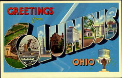 Greetings From Columbus Postcard