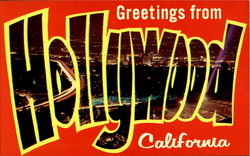 Greetings From Hollywood Postcard