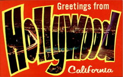 Greetings From Hollywood California Postcard Postcard