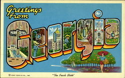 Greetings From Georgia Postcard