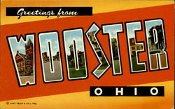 Greetings From Wooster Ohio Postcard Postcard