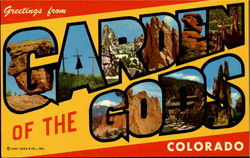 Greetings From Garden Of The Gods Colorado Postcard Postcard