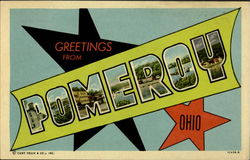 Greetings From Pomeroy Ohio Postcard Postcard