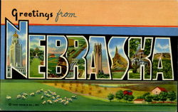 Greetings From Nebraska Postcard