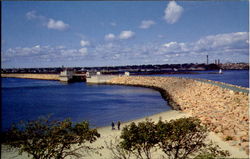 Hurricane Dike Gate New Bedford, MA Postcard Postcard