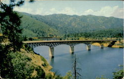 Rail And Highway Bridges Shasta Lake, CA Postcard Postcard
