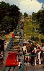 Boarding The Upper Unit , Mt. Cranmore Skimobile North Conway, NH Postcard Postcard