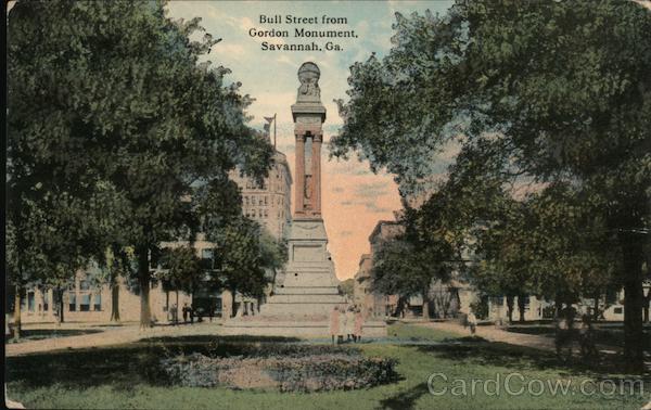 Bull Street from Gordon Monument Savannah Georgia
