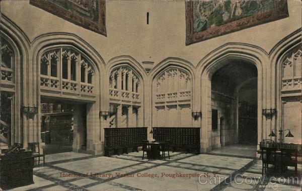 Interior of Library at Vassar College Poughkeepsie New York