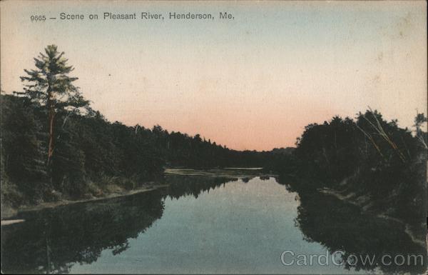 Scene on Pleasant River, Henderson Piscataquis Maine