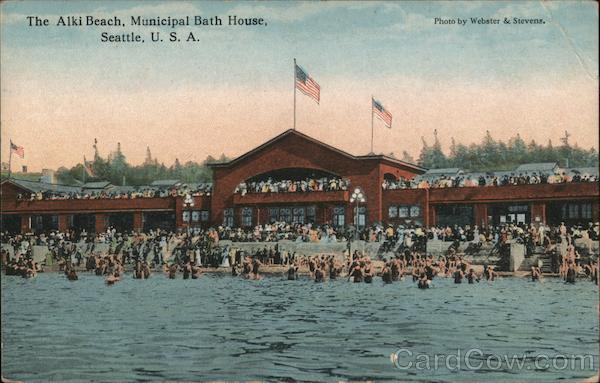 The Alki Beach, Municipal Bath House Seattle Washington