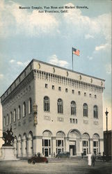 Masonic Temple, Van Ness and Market Streets Postcard
