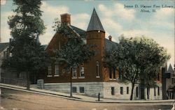 Jennie D. Hayner Free Library Postcard