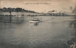 View of the Mississippi River Alton, IL Postcard Postcard Postcard