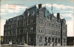 Federal Building and Post Office Peoria, IL Postcard Postcard Postcard