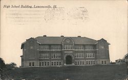 High School Building Lawrenceville, IL Postcard Postcard Postcard