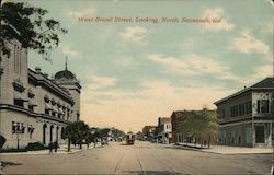 West Broad Street Looking North Postcard