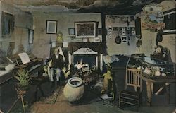 Interior of Whitney's, Oldest House in America Postcard
