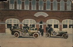 Lansing's Auto Fire Department Postcard