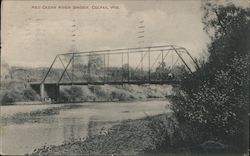 Red Cedar River Bridge Colfax, WI Postcard Postcard Postcard