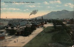 Union Station and Grounds Ogden, UT Postcard Postcard Postcard