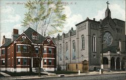 St. Mary's Church and Rectory Postcard