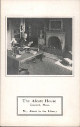 The Alcott House, Mr. Alcott in the Library Concord, MA Postcard Postcard Postcard