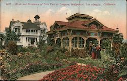 Kiosk and Residence of Late Paul de Longpre, Hollywood Postcard