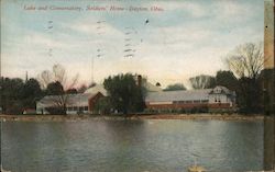 Lake and Conservatory, Soldiers' Home Dayton, OH Postcard Postcard Postcard