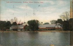 Lake and Conservatory, Soldiers' Home Postcard