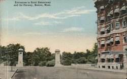 Entrances to Hotel Hemenway and The Fenway Postcard