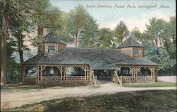 Rustic Pavilion, Forest Park Springfield, MA Postcard Postcard Postcard