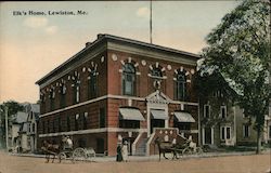 Elk's Home Lewiston, ME Postcard Postcard Postcard